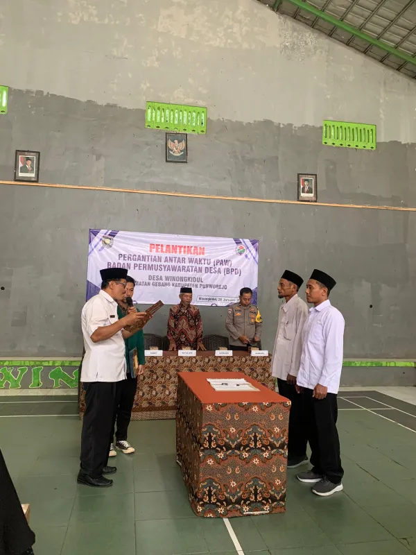 Pelantikan PAW BPD Desa Winongkidul, Eko Prabowo dan Sidiq Arbangi Resmi Dilantik